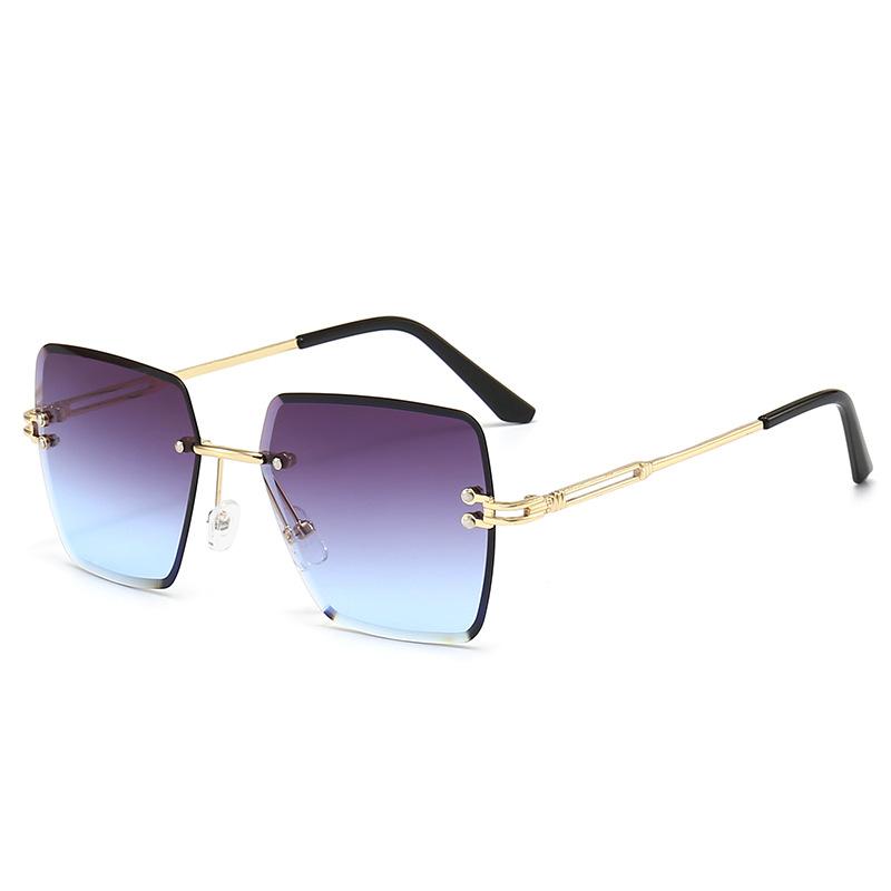 

Rimless Square Sunglasses for Men Women Fashion Stylish Casual Elegan Gradient Lenses Metal Summer Sun Glasses Unisex Eyewear No Box