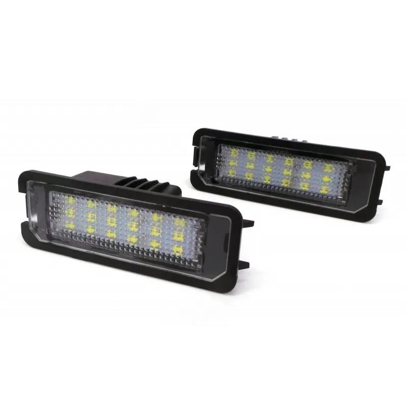 2pcs 6000K White LED License Plate Light Lamps For Seat Leon Ibiza Altea Exeo Car-Styling Number Lamps Auto Accessories License Plate Lights 2