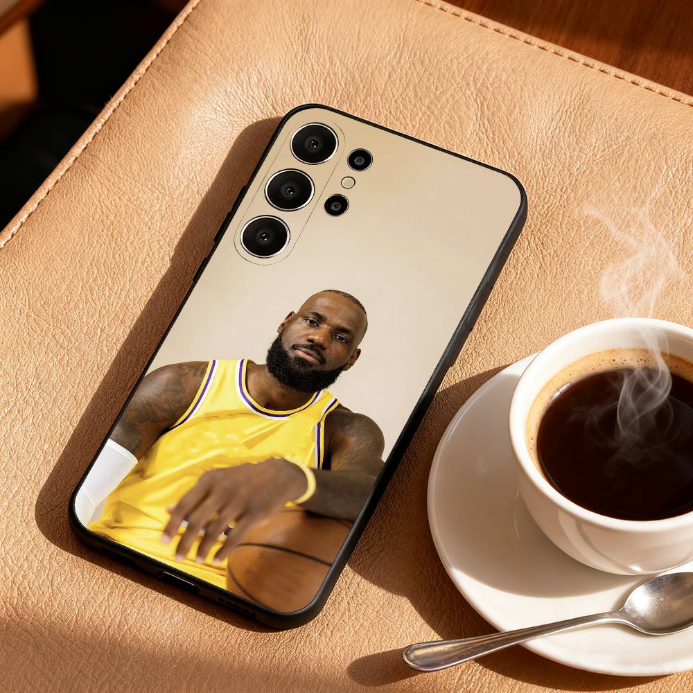 Basketball L-Lebron James 23 Handyhülle Für Samsung S26,S25,24,23,22,30,21,10,9,Ultra,Plus,Lite,Schwarze Weiche Hülle