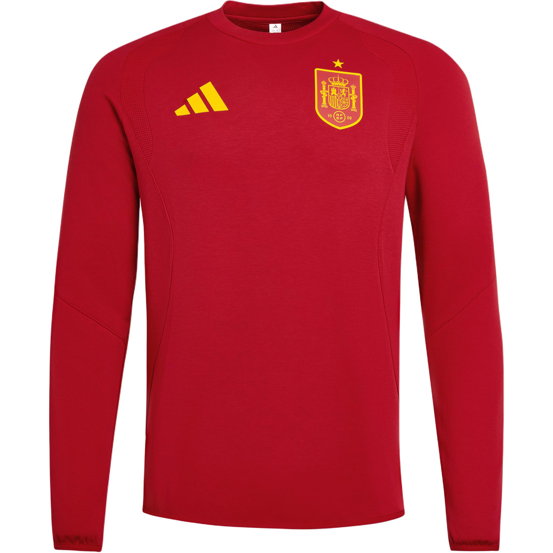 

Adidas Spain National Team Football Casual Culture Crew Neck Pullover Sweatshirt Men sweatshirt Energy-Red JZ2245 2XL