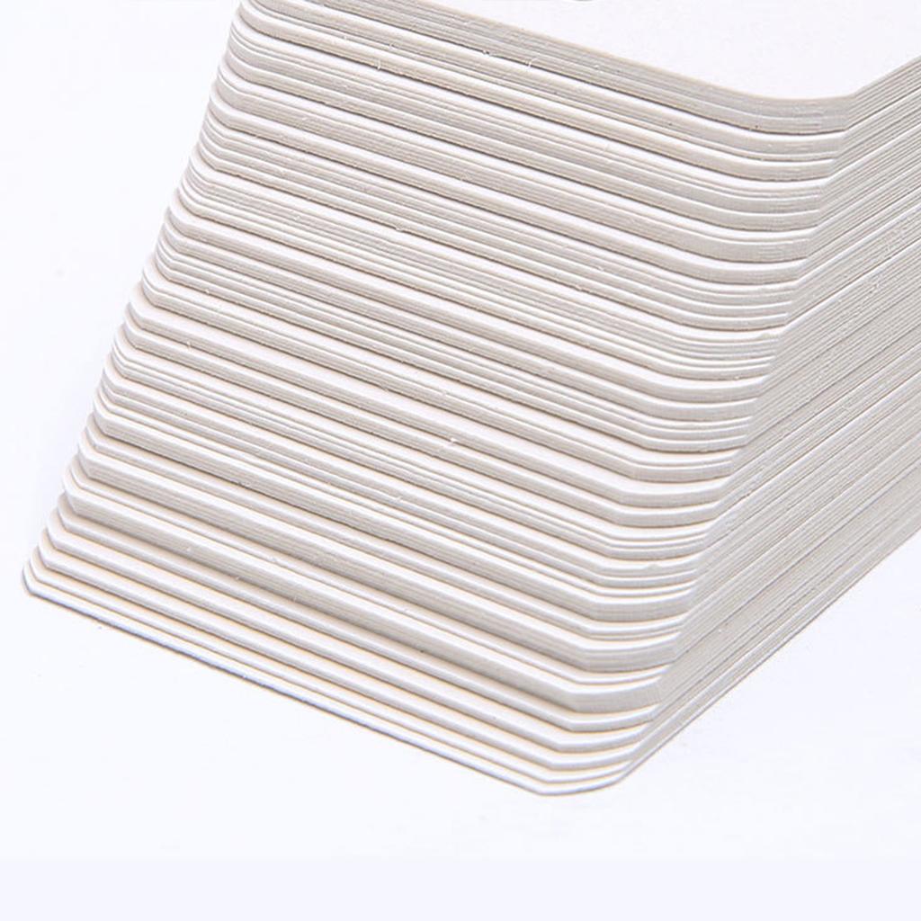 50Sheets Unlined Index Cards with Binder Rings Revision Card Punched Note Card Unruled Study Card Flashcard for Learning