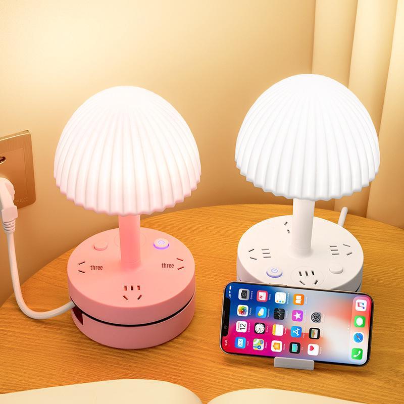 Luxury Glass LED Table Lamp - Eye Protection Night Light for Master Bedroom and Nursery.