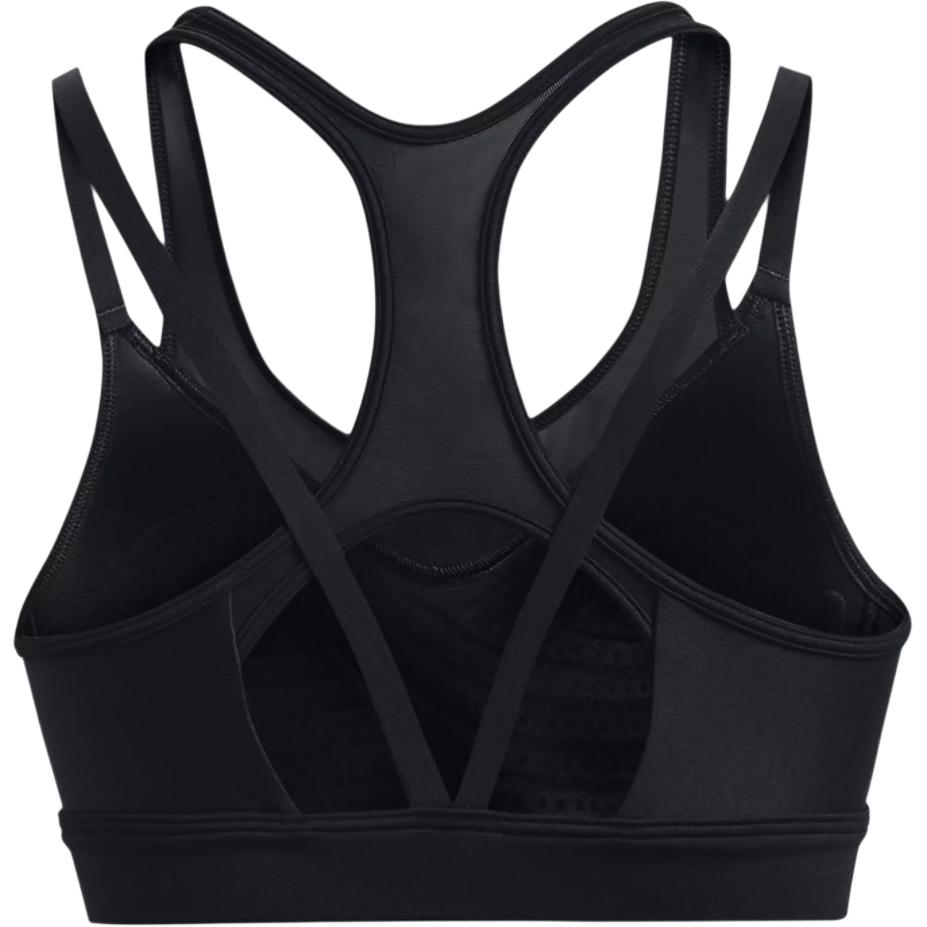 Under Armour Infinity Solid Back Cross Mesh Low Impact Sports Bra Women Underwear Black 1376886-001