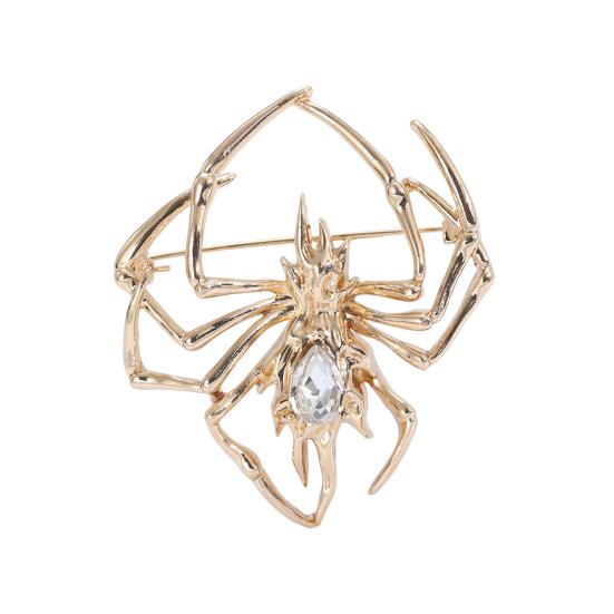 Glossy Spider Brooch Men's Suit Personalized Animal Collar Pin Alloy Insect Brooch Pin for Clothes Jewelry