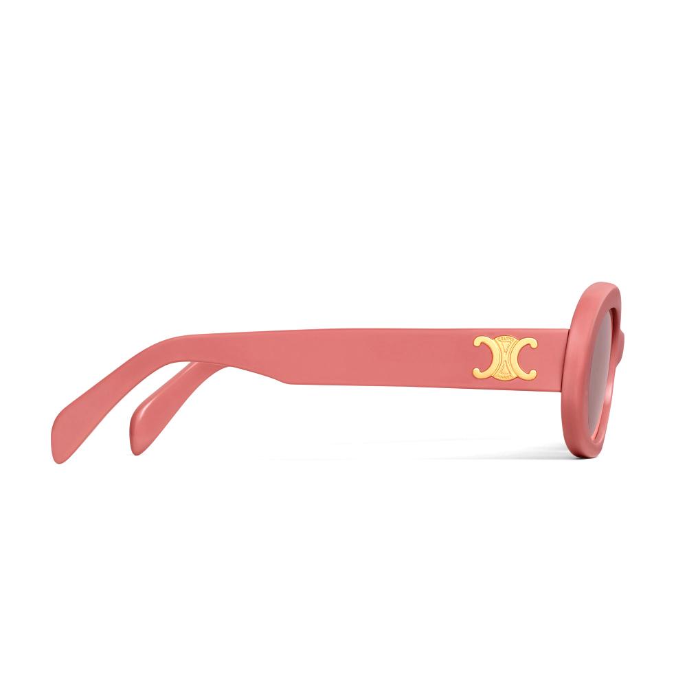 Celine Triomphe Logo Oval Sunglasses Women Sunglasses 40194U
