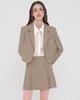 Sisterhood Pleated Mini Skirt - Beige