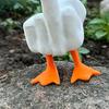 Funny Middle Finger Duck Decoration Resin Craft Desktop Cute Little Duck Figurine Sculpture Statue Ornament Home Office Decor Housewarming Gift
