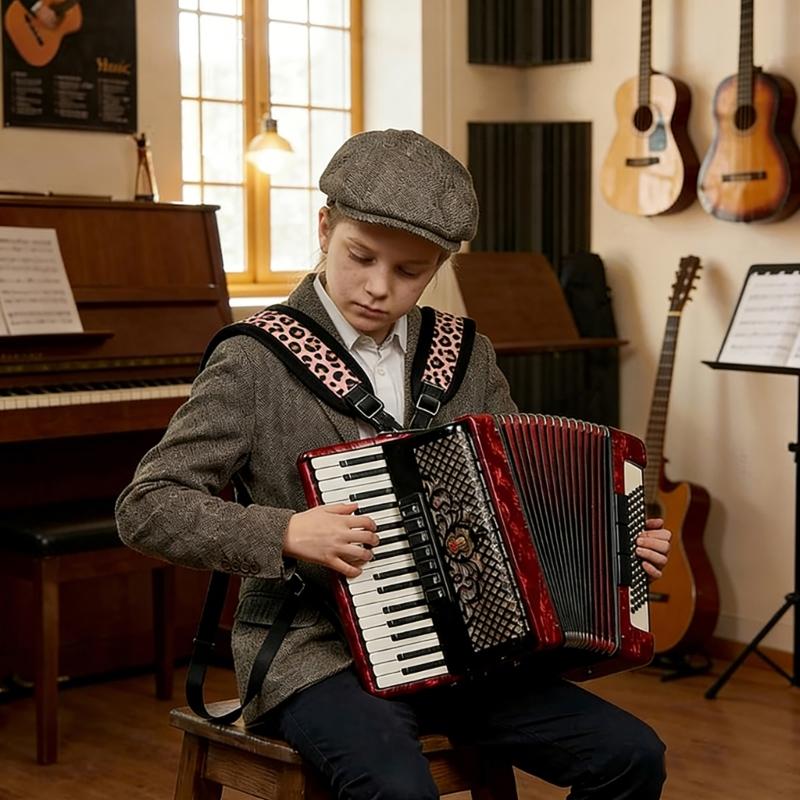 Adjustable Double Shoulder Straps Universals Accordion Strap Wear Resistant Musical Instrument Accessory
