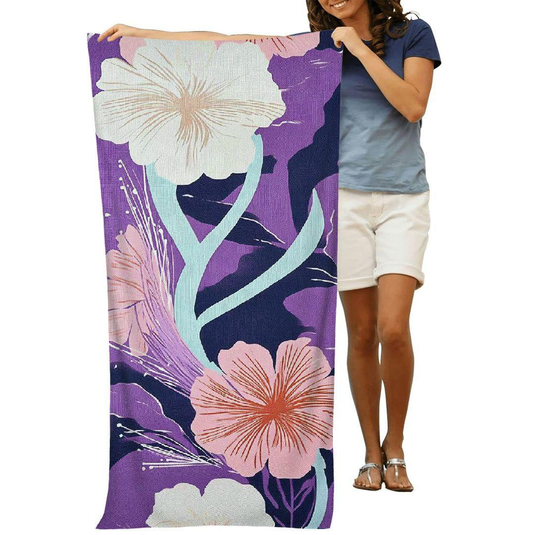 Abstract Dahlia Flower Beach Towel for Adults Towel blanket Ultra Absorbent Quick-Drying Pool Towels for Travel Swimming Camping 180x230cm