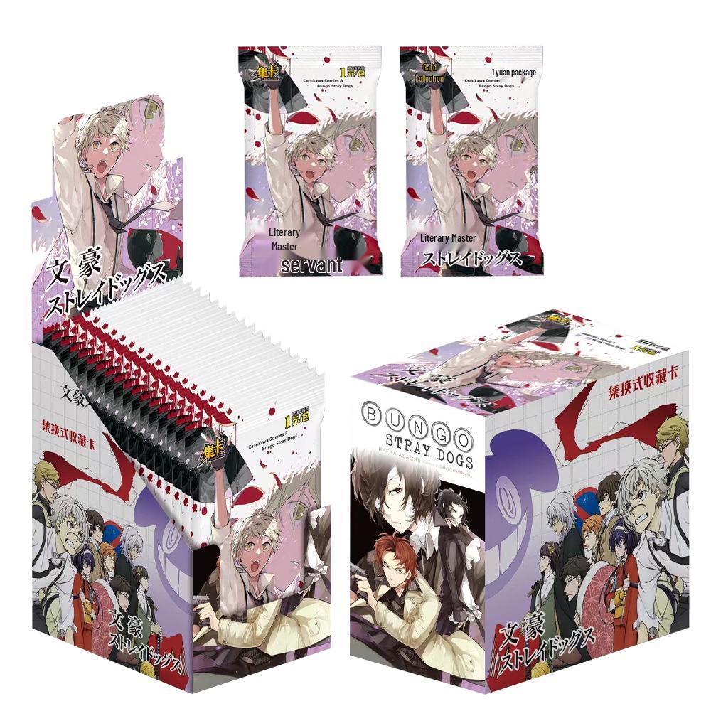 Kolekcjonerskie karty wymienne Bungo Stray Dogs - Dazai Osamu, Nakahara Chuuya, Akutagawa Ryunosuke Gadżety Anime