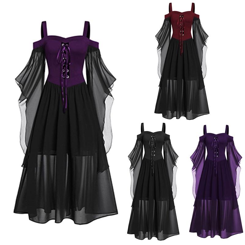 Beautifully Designed Witch Dress For Cosplay Halloween And Carnival Parties