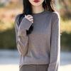 Women's wool pullover Qinghe cashmere 50% silk 50% wool spring and summer wool soft, comfortable and warm