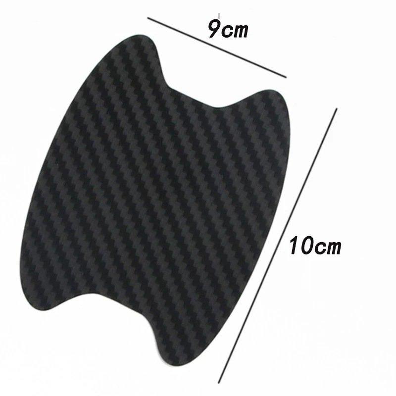 4 Pcs/set Carbon Fiber Car Door Handle Anti-scratch Car Stickers Protective Stickers Exterior Waterproof Car Door Bowl Sticker