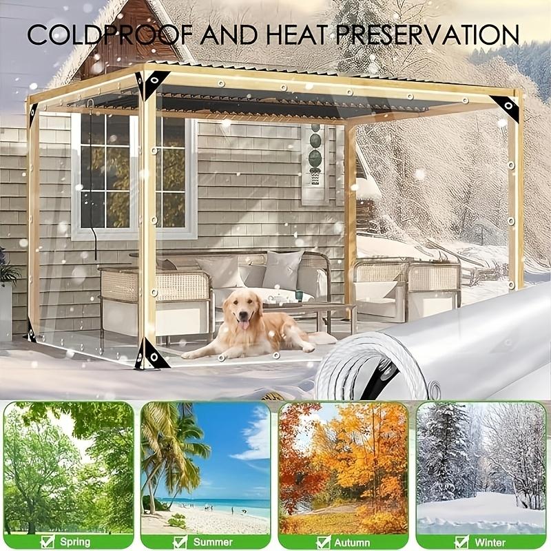 High Quality Clear Tent Flysheet Heavy Duty Anti Tear Windproof Snowproof Plastic Tarp Grommets Garden Patio Outdoor Farm Use