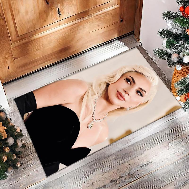 Soft Crystal Velvet Floor Rug,Lady Gaga Anti Slip Decorative Carpet, Plush Area Mat For Indoor Home Decoration