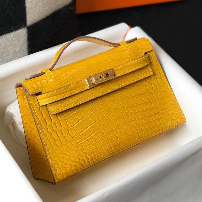 Kelli Bag Generation Mini Alligator Pattern Leather Small Square Bag Casual Fashion Shoulder Crossbody Handbag