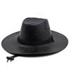 Maple Leaf Printed Leather Sunshade Western Cowboy Hat Men's and Women's Tibetan Big Edge Hat Outdoor Spring and Autumn Winter Leisure Beach Hat