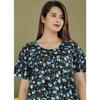 Schönes Baumwoll-Schlafkleid mit Aufdruck Nachthemd Indische Frauen Nachtwäsche Maxi-Nachthemd