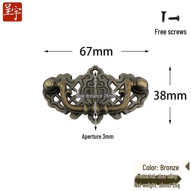 European Style Zinc Alloy Retro Drawer Pulls and Cabinet Handles