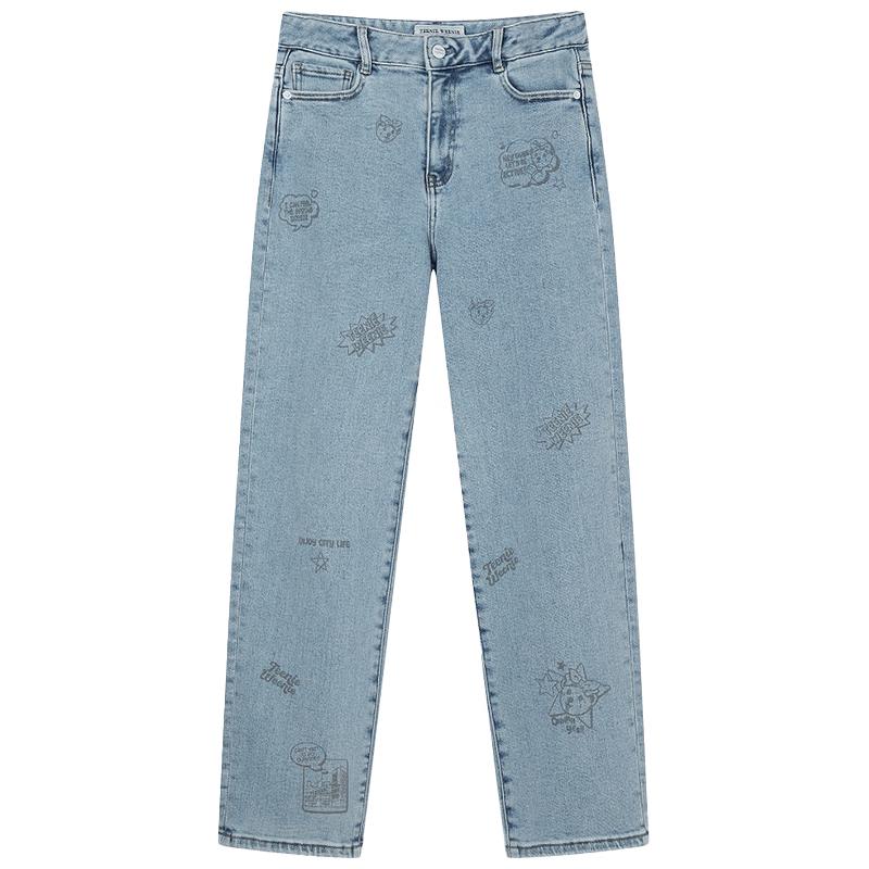 

Женские джинсы Teenie Weenie из денима прямого кроя с высокой посадкой S (160)