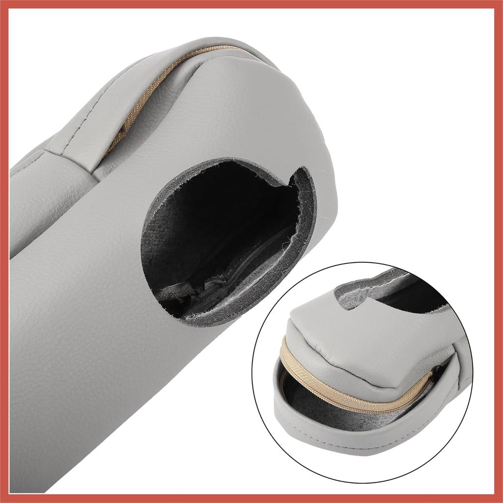 ACROPIX 1 Pair Car Front Seat Armrest Cover Replacement Microfiber Leather Gray for Toyota Sienna 2011-2017 Car Parts