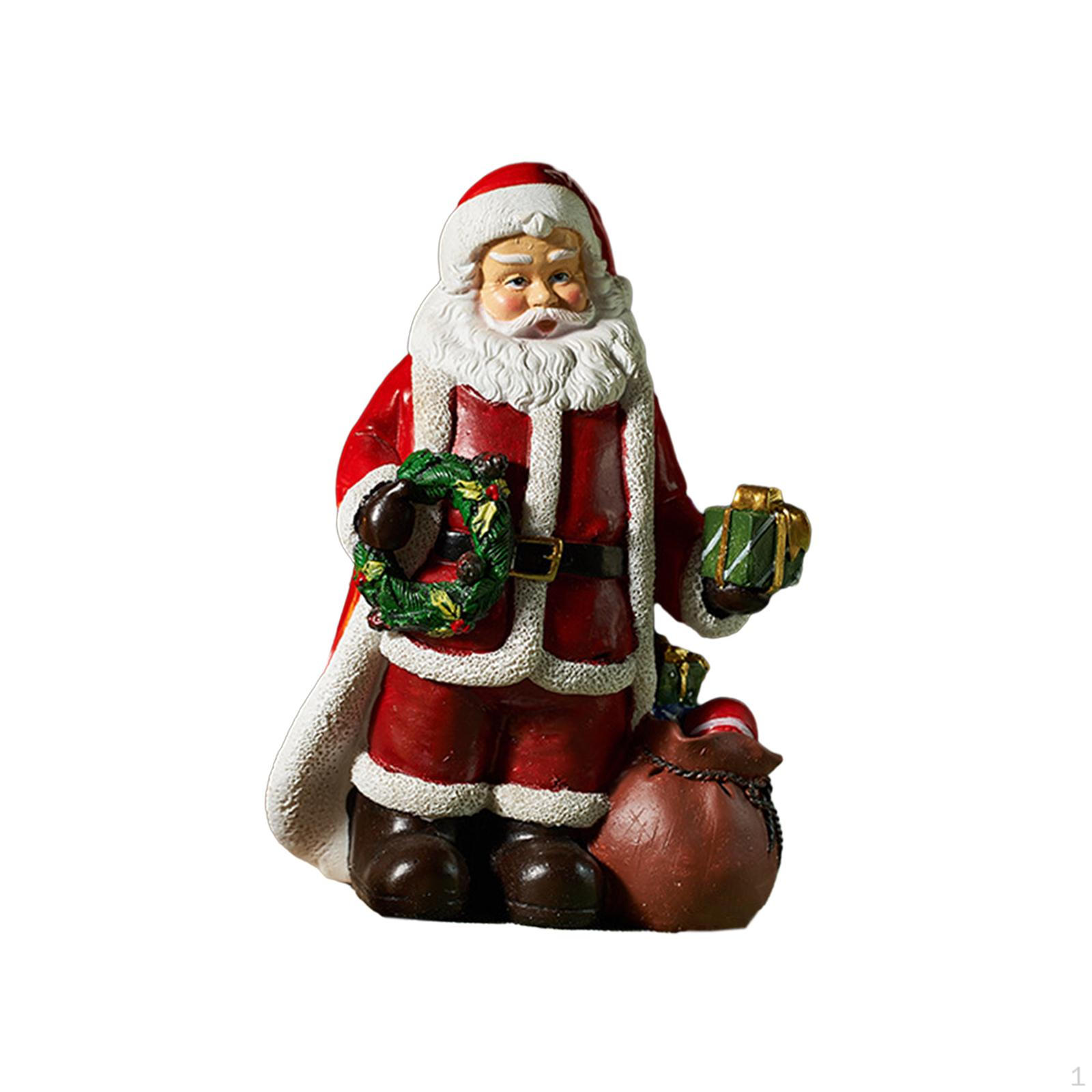 

Santa Claus Decorations Art Statue Crafts Resin Figurine Style C
