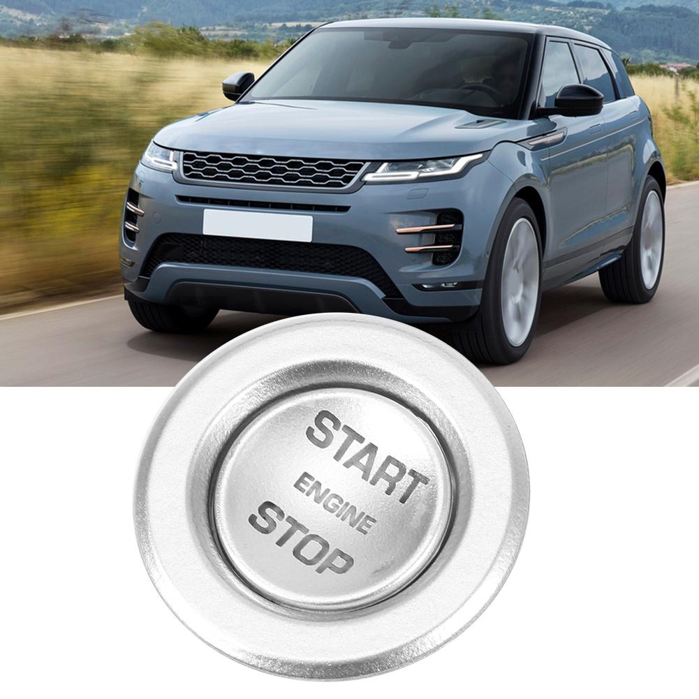 2PCS Engine Ignition Start Button Decoration Ring Frame Cover for Landrover EVOQUE 2020
