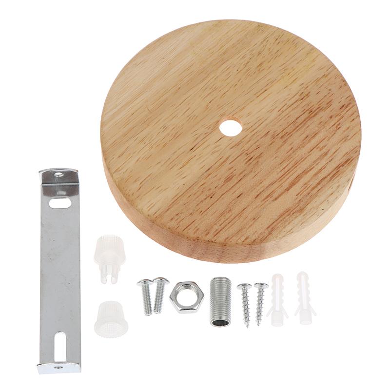 10/12Cm Holz Lampenfuß Modern Deckenplatte Holz Deckenhalter Pendelleuchte Fassung Kronleuchter Basis DIY Beleuchtungszubehör