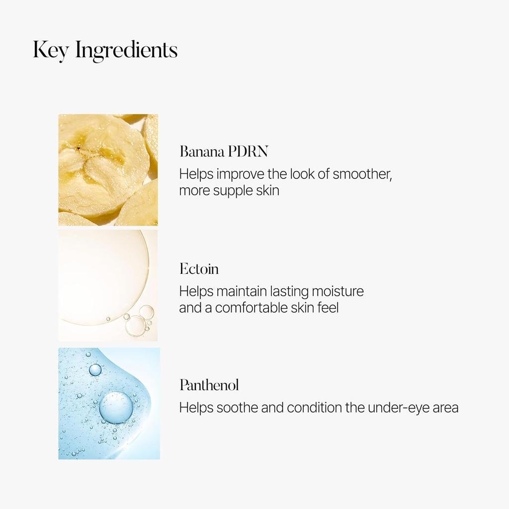 shaishaishai BANANA PDRN Conceal - Hydrating Under Eye Cream & Dark Circle Coverage, Advanced Formula with PDRN + Ectoin, Non-Sticky (Caramel)