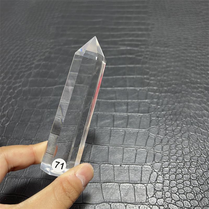 natural white smelting stone 8 side crystal point healing clear quartz crystal wand tower