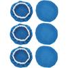 HARFINGTON 6pcs Car Polisher Bonnet Buffing Pad Micro-fiber Polishing Buffing Pad Cover for 5"-6" Car Buffer Bonnets Polisher, Dark Blue