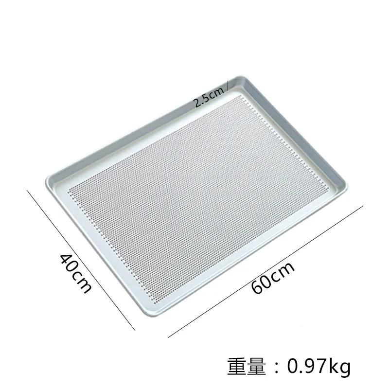 

Non-Stick Perforated Aluminum Baking Pan 60x40cm - Easy-Clean Tray for Cake Buns Bakeries Perfect for Daily Bakings & Roasting білий