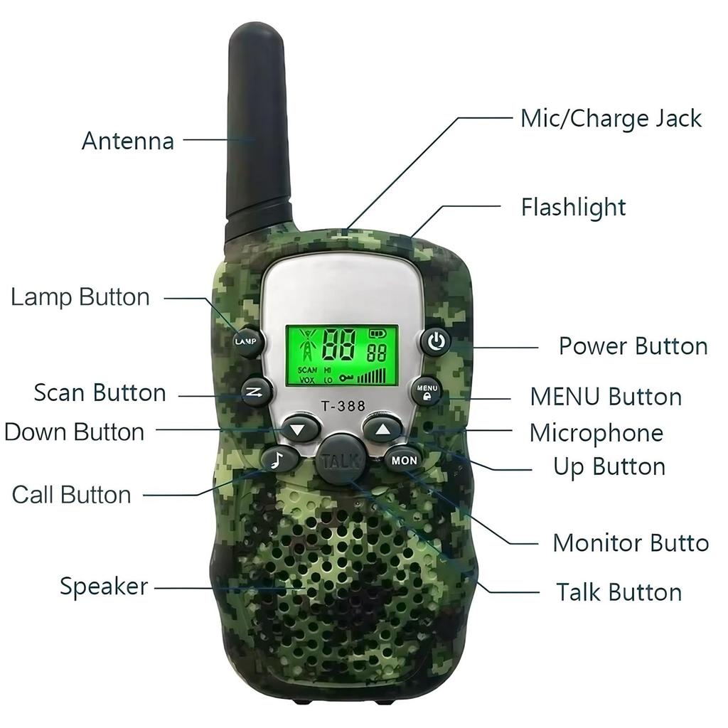 Kids Walkie Talkies Portable 2 Way Radios for Children Outdoor Communication Fun Educational Toy Gifts