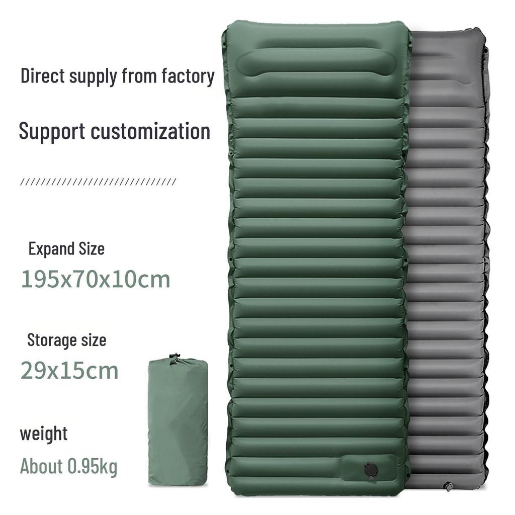 Portable TPU Inflatable Mattress with Foot Pump - Ideal for Camping, Beach, and Picnics