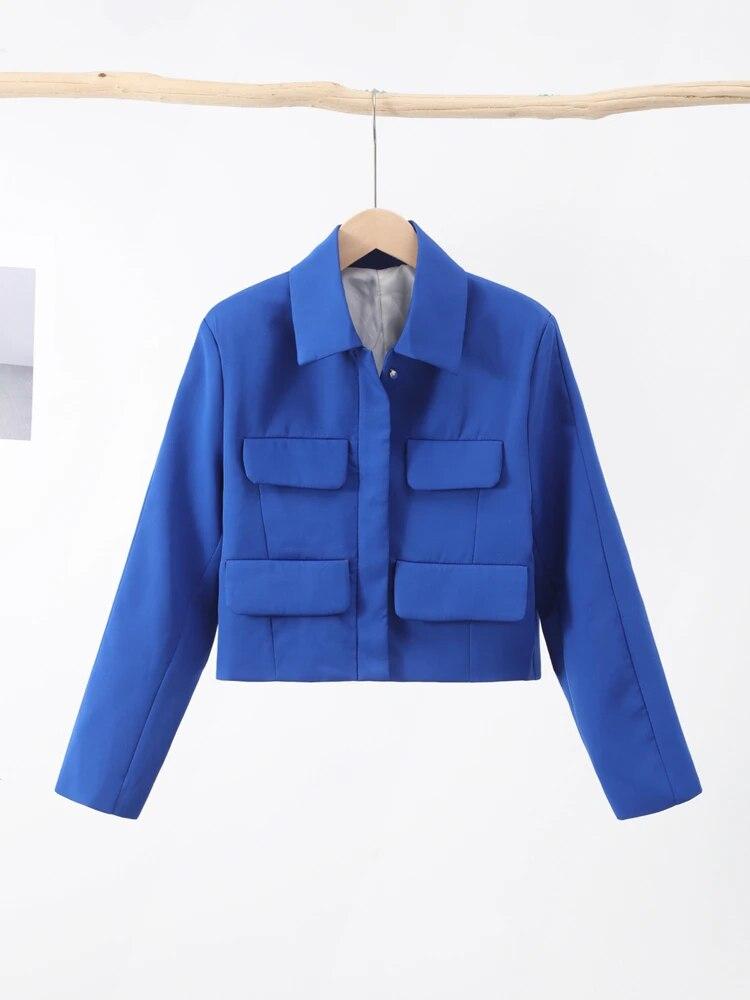 Red Short Coat Women Veste Fashion Suit Jacket Long Sleeve Turndown Slim Female Coats 2023 Autumn Winter Lady Commuter Tops Streetwear Jacket Overcoat