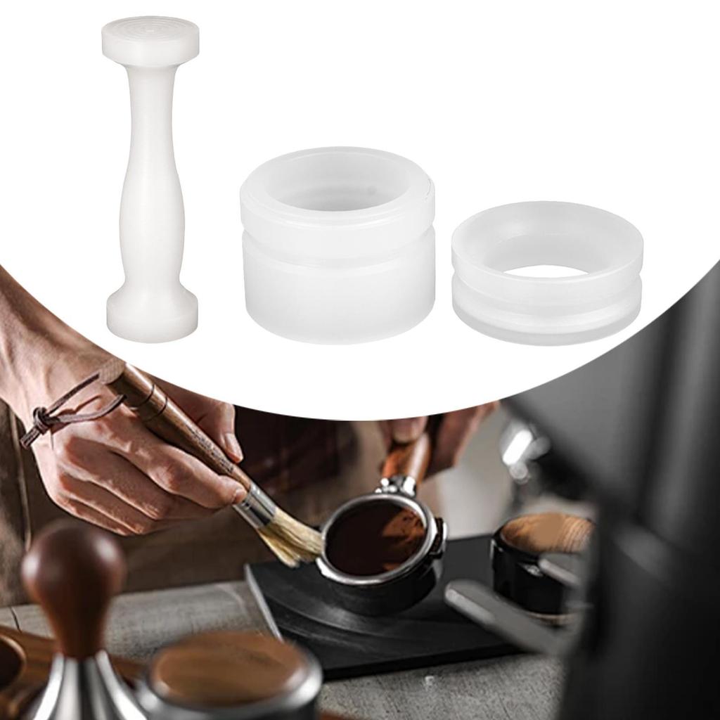Espresso Tamper Kit Coffee with Powder Filler Cover Base Sturdy Multifunctional
