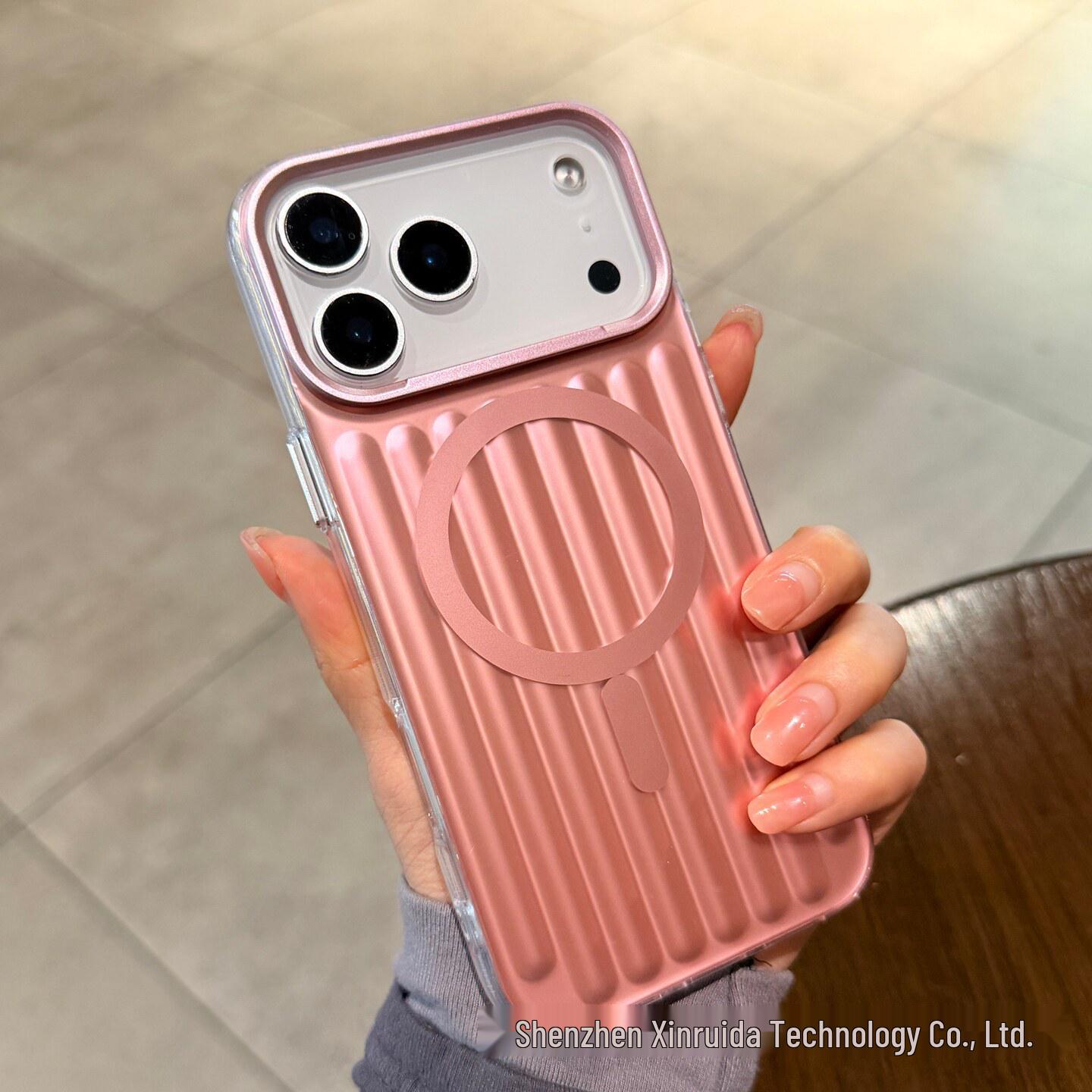 

iPhone 17 Pro Max Magnetic Drop-Proof Case with Corrugated Suitcase Design 16