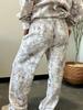 Women's Winter Hooded Long Sleeve Two-Piece Set – European and American Fashion Trend Printed Casual Outfit