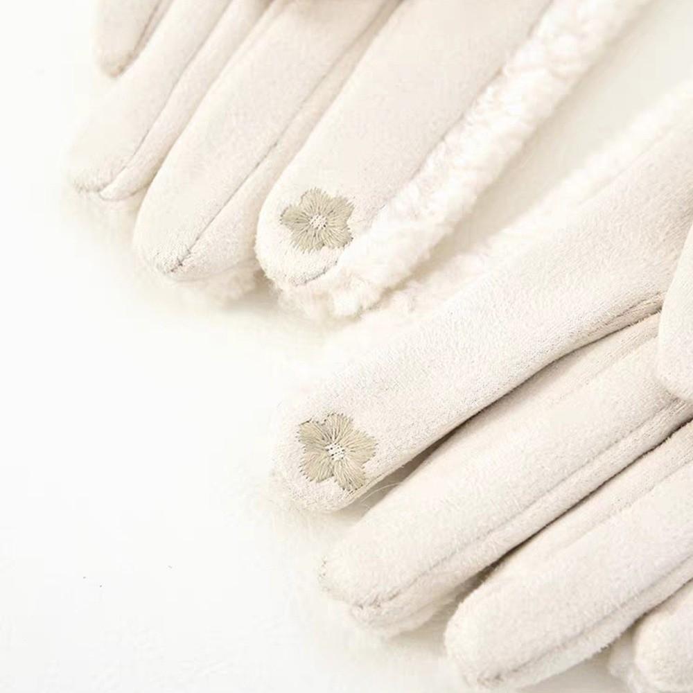 Windproof Keep Warm Gloves Imitation Fleece Mittens New Full Finger Gloves Outdoor