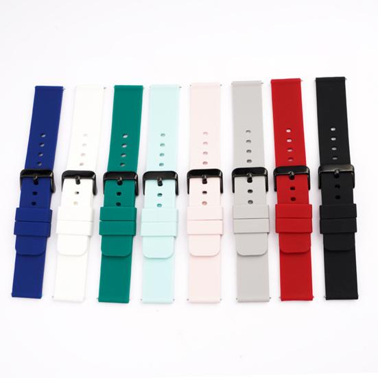 Bracelet de Montre Super Doux Résistant à l'Usure Flexible Sans Allergie Installation Simple Libération Rapide Bracelet de Montre en Silicone Accessoires de Montre