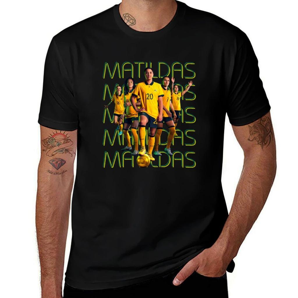 The Matildas T-Shirt Simple Casual Short Sleeve Cotton T-Shirt