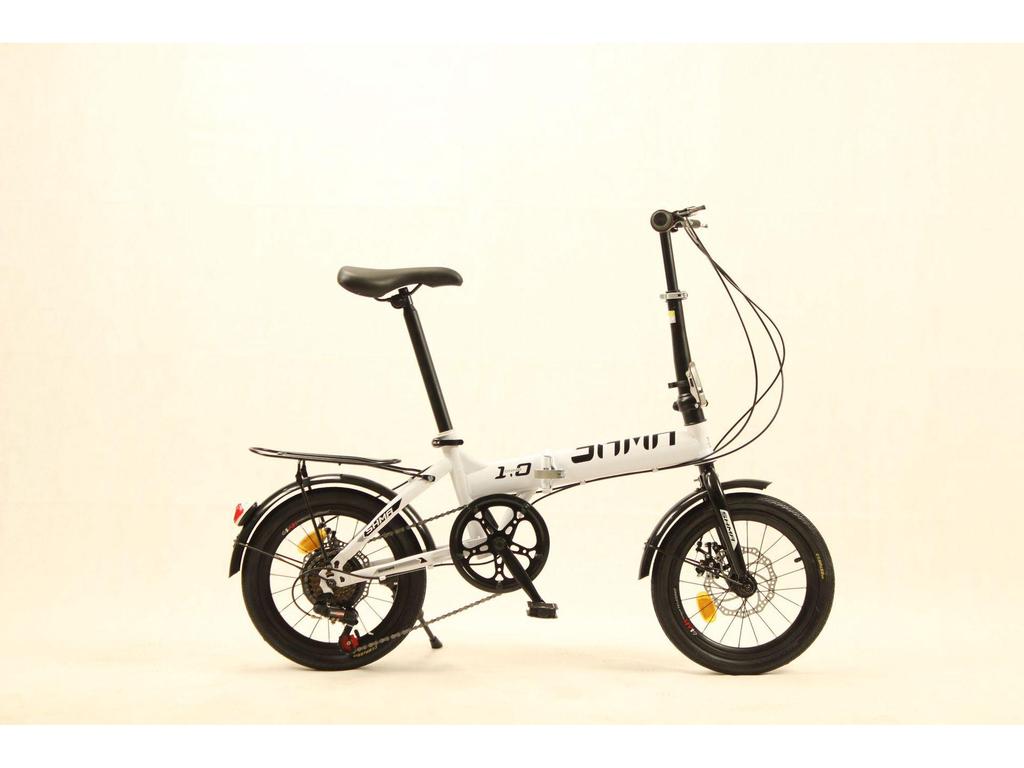 Sanhe Ma 16" Folding Lightweight Bicycle with Disc Brakes - Adjustable Speed for Adults and Students