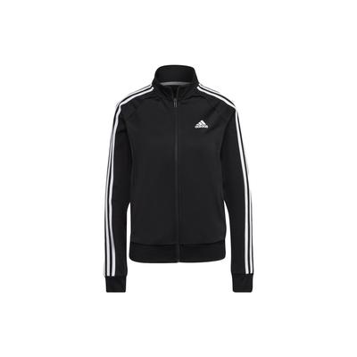 Gestreifte Logo-Print Zip-Jacke Damenjacken Schwarz H48443