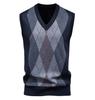 Men's Warm Knit Sweater Vest, Sleeveless Slim Fit for Fall and Winter Daily Wear