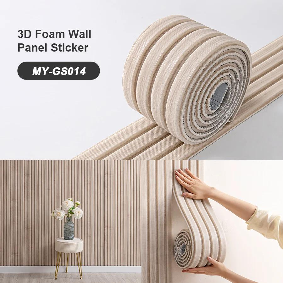 1 Rol SXP Schuim Wandsticker 3D Wandpaneel 11 mm Dik Zelfklevende Plint Betimmering Geschikt voor alle binnenruimtes Professionele Kwaliteit 32X280Cm