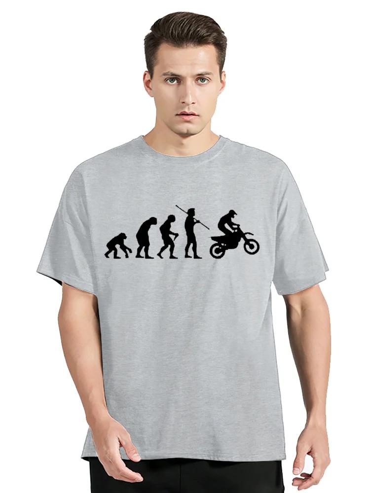 Summer Fashion T-shirt Evolution Motocross Enduro Moto Cross Motorrad Biker Cotton Tshirt Clothing Oversized Tops Tees