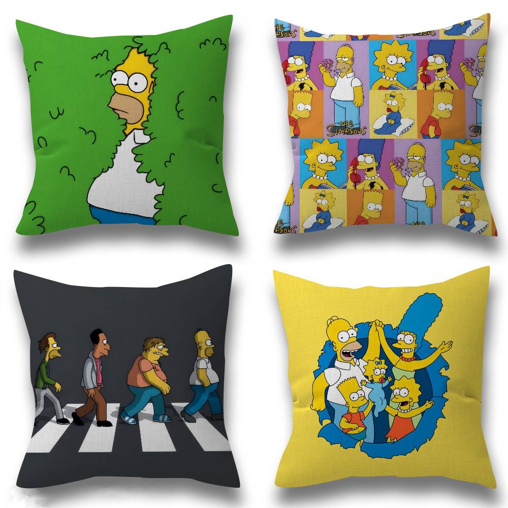 Cartoon The movie SSimpsons Pillow Cushion Cover Pillowcase Living Room Sofa Home Decor Customized