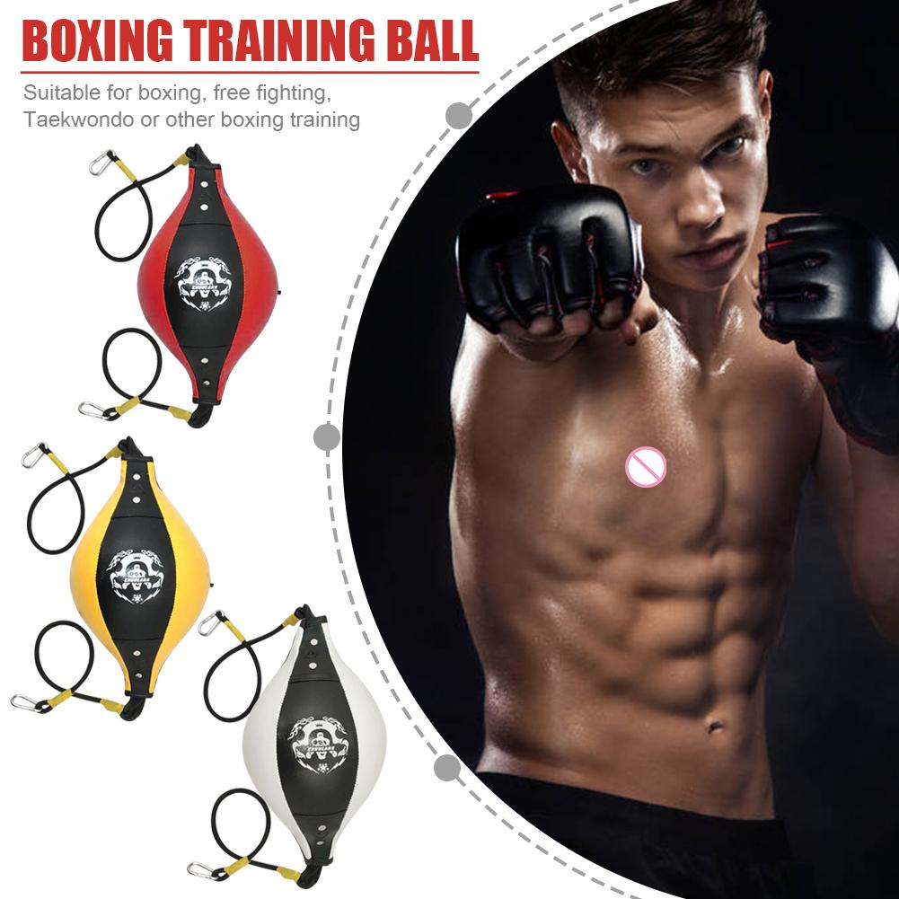 Saco de Pancada Boxe Pera PU Velocidade Bolsa Resistente Reflexo Dupla Face Boxe Esquiva Bola de Velocidade Inflável de Chão ao Teto Saco de Pancada