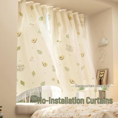Self-Adhesive Blackout Velcro Curtains for Small Windows - No-Drill Installation, Ideal for Rentals