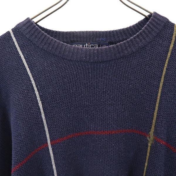 Nautica 90s Old Long Sleeve Linen Blend Sweater L Long Sleeve Knit Men's Used